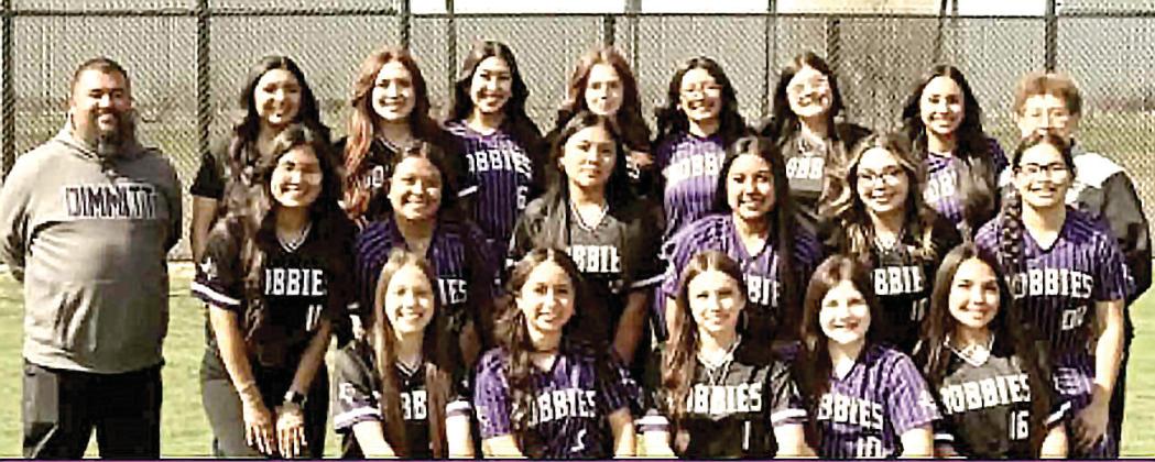 The Dimmitt Bobbies softball team not only had a fun season but also maintained a cumulative GPA of 3.16. The team is led by Coach Martinez and Coaches Corner. (photo by Dimmitt Sports Media/DHS)
