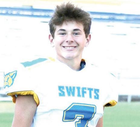 The Texas Six-Man Coaches Association (TSMCA) has named Nazareth Swifts Zane Schulte, freshman, the All-State Newcomer of the Year for the 2023 TSMCA Football All-State Division 1 1st Team. Schulte also earned the same designation for All-District and All-Regional.