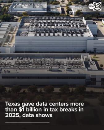 PROMPTING PUSHBACK--Construction of large data centers in widespread areas of Texas is beginning to stir pushback from residents. Misgivings are arising about giving huge tax breaks to “billionaire big guys” while the basic taxpayer can’t get any consideration.