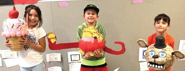 RES 1st Grade Pumpkin Contest - 1st-Eliana Martinez; 2nd-Camp Neinst; 3rd Orlando Ontiveros.