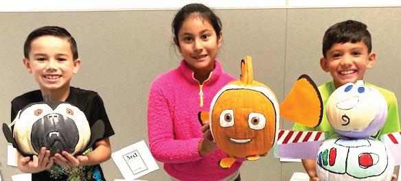 RES 3rd GradePumpkin Contest -1st-Kaylum Sleman; 2nd-Kasley Macias; and 3rd-Jensen Clearman.