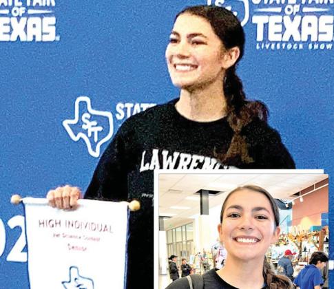 Nazareth FFA Gracie White was named the State Fair of Texas Champion in Veterinary Science. She was the high point individual in the practicum and quiz. Vet science provides challenges in technical competency with small and large animals by completing a written exam, critical-thinking scenario questions, identifications and hands-on practicums.