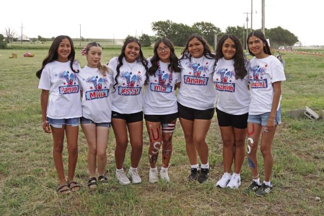 Tulia Junior High Cheerleaders helped with the 250th 4th of July Celebration