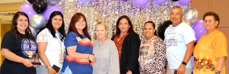 DISD Service Award for 10 years - Michell Puente, Cynthia Ramirez, Amber Guzman, Kathy O’Rand, Erika Rodriguez, Argelia Jimenez, Joe Cabezuela and Rita Sepeda