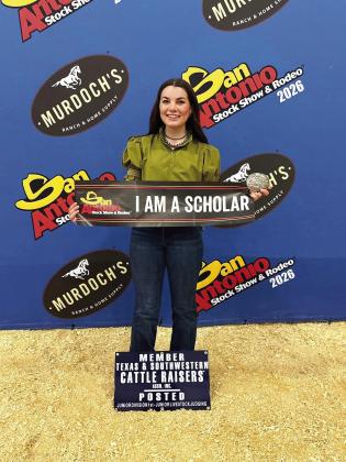 Addi Reed- 1st place individual Senior Livestock Judging, awarded a $10,000 scholarship