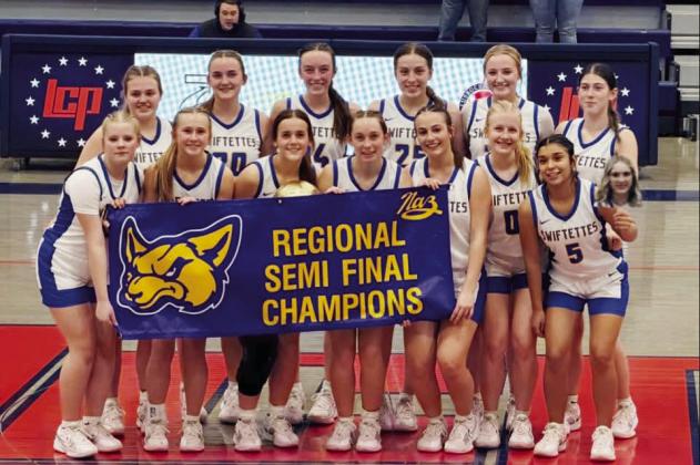 The Nazareth Swiftettes won two more playoff games in the past week winning in big fashion against Guthrie and White Deer. The next challenge for the girls team in against Texline tonight at Amarillo High School in the Regional Final.