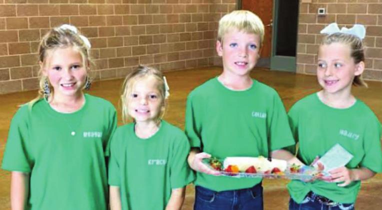 (Photo left) Castro County Junior Team 3, District Food Challenge - Reagan Schulte, Gracie McLean, Colton Bennert and Hadlee Hoetling.