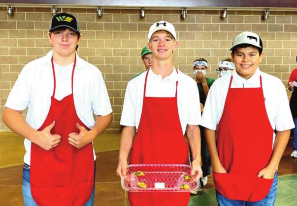 (Photo right) Castro County Senior Team, District Food Challenge - Caysen High, Reid Backus and Harrison Meador.
