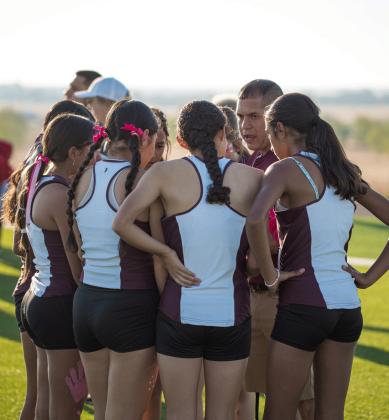 The Hereford Whiteface and Lady Whiteface cross country teams competed at the district cross country meet last week in Canyon. Overall, the varsity boys and varsity girls finished seventh in both team divisions. Manuel Carizales medaled in the event (far left) with a time of 16 minutes, 43.76 seconds. (Courtesy photos)
