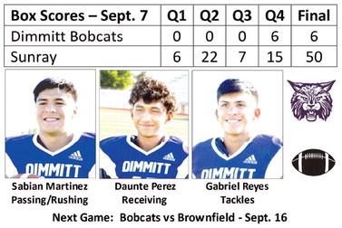 Dimmitt falls to Sunray, 50-6