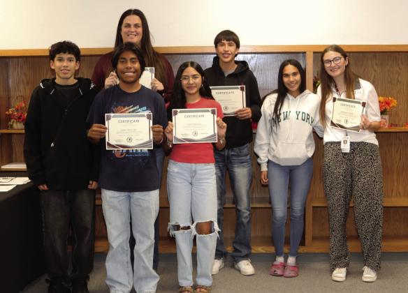 Tulia High School Cross Country team and Coaches – Ricardo San Miguel (Jr. High), Coach Carter, Jose Verdugo, Diana Briones, Robbie Rocha, Izabella Rocha, and Coach Cates