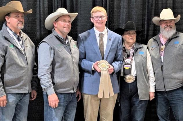 Nazareth FFA Pierce Wilhelm competed in the Commercial Steer Speech Contest at the San Antonion Stock Show and placed 10th overall. The competition included a speech and answering questions.