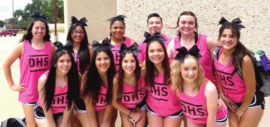 DHS cheerleaders recently attended cheer camp to learn more cheers and get some big spirit as the school year approaches.