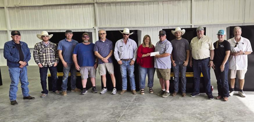 The 100 Club of the Texas Panhandle present a donation to the Happy Fire Department