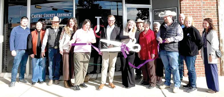 The Dimmitt Chamber of Commerce held a ribbon cutting for Gfeller Joyner Edwards, PLLC, with attorneys Mavik Gfeller and Shelley Joyner. The firm is located at 105 E Bedford Street in Dimmitt and specializes in property, business, and estate planning law and operate in conjunction with Castro County Land &amp;amp; Title.