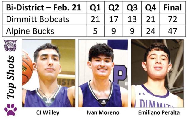 Bobcats CJ Willey scored his 1000th point of his basketball career during the Bi-District Championship game at Denver City on Tuesday evening.