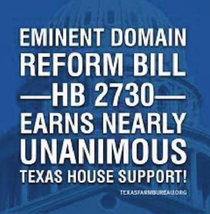 Texas legislature passes eminent domain reform bill