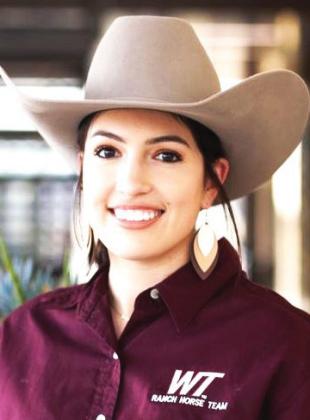 WTAMU ranch horse team member Ilda Corrales from Dimmitt.