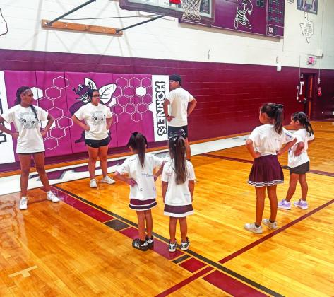 Tulia Mini-Cheer Camp was held in the High School Gym last week. Girls from Pre-K through 6th grade learned the cheers and chants from the cheerleaders. The Mini Cheerleaders will be able to participate at football games this fall.