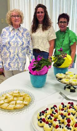 La Madre Mia held their last meeting of the year at First Financial Bank Thursday, April 23. Pictured are La Madre Mia officers (l-r) Carolyn Baxter, Angela Blackmon and Tonja Horrell. (Officers not pictured: Kathie Kerr and Mary Beth White.)