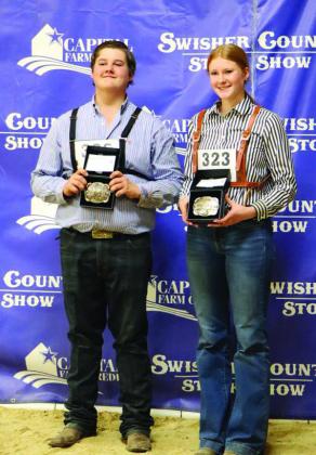 Senior Cattle Showmanship - 1st - Tripp Runnels, 2nd Lynnlea Johnson