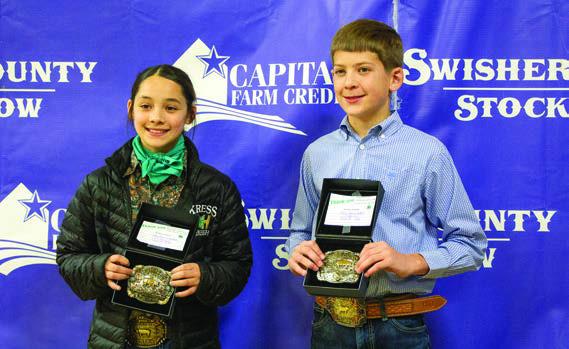 Intermediate Swine Showmanship - 1st - Kenleigh Pesina, 2nd - Kellan Criswell