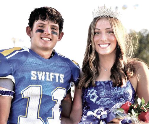 Nazareth Homecoming Queen Lexi Ramaekers escorted by Daniel Schacher.