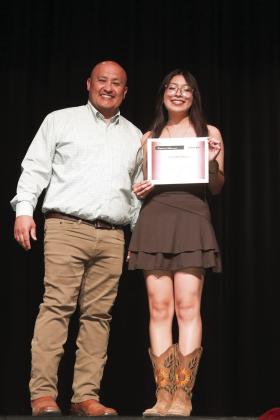 Mr. Adam Rosales presented the Drama Award went to Scarlett Chavez.