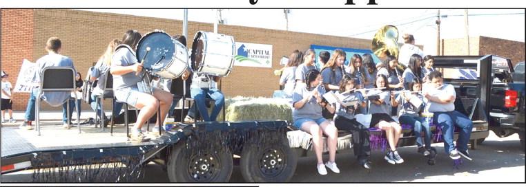 The DHS Band put on a ‘driving down the street’ performance during the Harvest Days Parade.