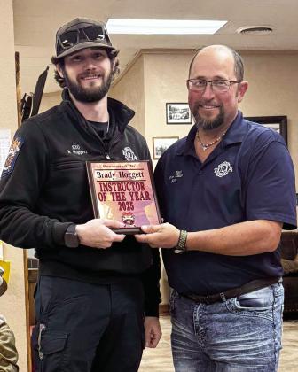 Brady Hoggett- Instructor of the Year