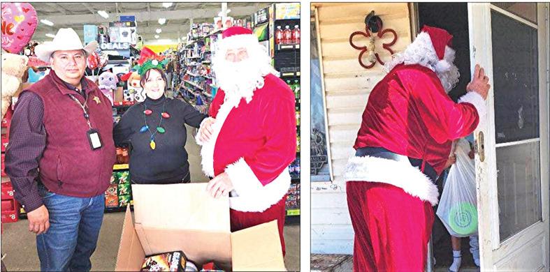 Castro County Sheriff Sal Rivera offered a big “Thanks” to everyone and all the organizations that donated to the Annual Toy Drive, including Dollar Store who made a generous contribution of toys. Rivera thanked the deputies and communications dispatchers Brittanny Llamas and Mischa Baldwin for helping organize the drive, and the deputies and jailer Brennon Garcia and Santa for backing them up to deliver presents.