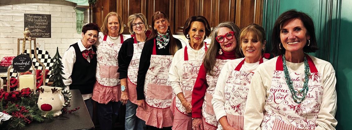 La Madre Mia Social Committee hosted the annual Christmas party at club president, Tonja Horrell’s home on December 4. Pictured left to right are Tonja Horrell, Kristen Hicks, Jan Reeve, Cathy Bunch, Glenda Marcum, Junie Wagner, Lauri Paetzold and Kathie Kerr. (photo by Angela Blackmon)