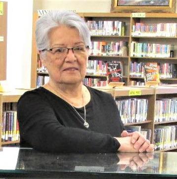 Displayer at Rhoads Memorial Library for April-May 2024 is Gloria Hernandez, who is showing various items from yester-year.