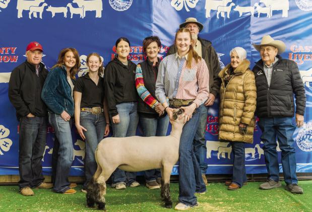 Emily Durbin with her Medium Wool Market Sheep.