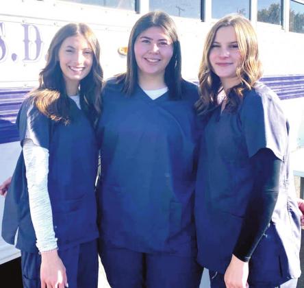 Dimmitt FFA - Audrey Wooten, Monica Flores, Anna Wooten advance at the LDE District competition with a first place in Ag Skills.