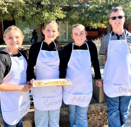 District 2 4-H Food Challenge – Castro 4-H Intermediate Team 1, Brystol Burks, Drew Bennett, Gemma Polhmeier and Adaleiye Birkenfeld, placed 1st in Intermediate Healthy Dessert 1.