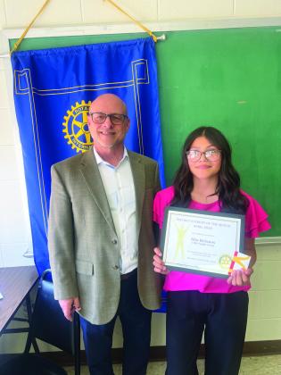 Rotary Student of the Month is Mia Briones