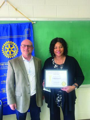 Rotary Teacher of the Month is Perdenia Grantham