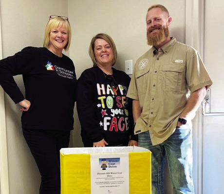 (From left) Kendra Cantrell-CIS Coordinator, Jessica Braddock and Jacob Schacher - Youth Group Volunteers.