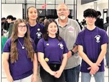 Dimmitt Robotics #15151 advanced to the UIL 1-4A State Robotics championships. Anistynn Birdwell, Sarah Morales, Pablo Perez, Riley Ramos and advisor Coach Don Bell.