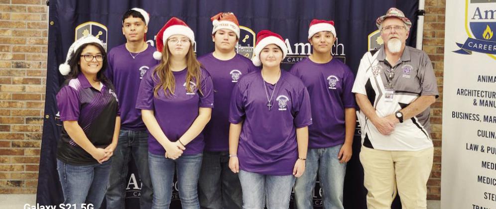 (Left to right) Mrs. Rocio Morales, Alonso Castillo, Brooklyn Schaffer, Ryder Sanders, Liliana Rivera, Daegon Vidal, Mr. Don Bell. This team currently holds an impressive 5th place standing, putting them in a strong position to advance beyond district competition. Their consistent performance and strategic execution have made them one of the teams to watch as the season progresses.
