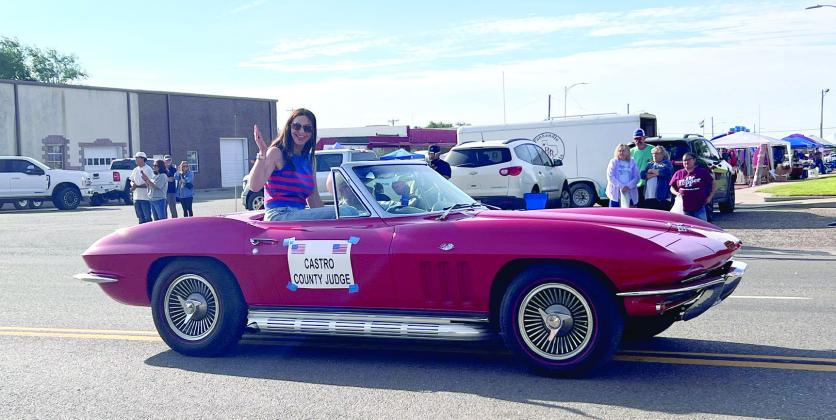 Castro County Judge Mandy Gfeller in the annual parade. (CCN photos)