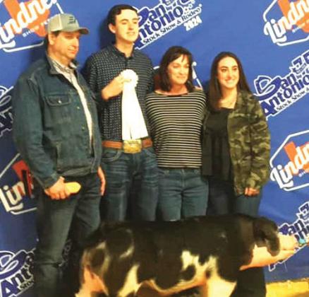 Nazareth FFA Zac Huseman placed 3rd with his Spot and made the sale at the San Antonio Livestock Show.