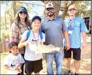 Danny Prieto was joined by his family at the CAST for Kids fishing event at Buffalo Springs.