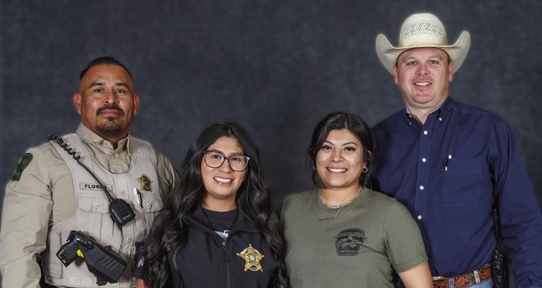 Swisher County Sheriff’s Office and Jail: Patrol Captain Jose Flores, Jail Administrator Alisha Del Toro, Jailer JaZmine Barrientez, and Sheriff Kyle Schmalzried