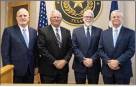 Swisher County Commissioners (l-r): Larry Buske (Prec 4), Ed Weiser (Prec 3), Mike Sims (Prec 1), and Danny Morgan (Prec 2)