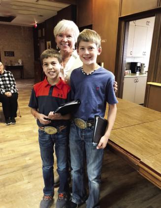 Debbi Criswell introduced her grandsons to Progressive Study Club. Kellan Criswell gave his poetry reading, one of 9 events he will be entered in district contest as a 6th grader. Ky Criswell gave his poetry reading that he will be representing 4th grade at district. Koen Criswell is an alternate for his twin brother.