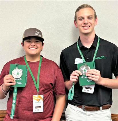Castro County Remington Meador and Spencer Acker placed 4th in Open Educational Presentation at Texas 4-H Roundup. Their presentation was on restoring historical markers in the county.