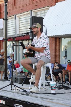 Luke Koepke performed Friday evening on the Square