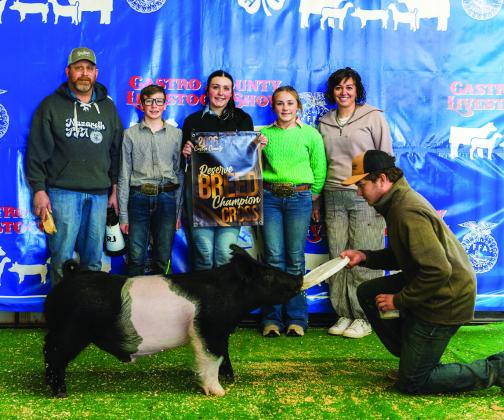 Autumn Birkenfeld is pictured with her Reserve Breed Champion Cross.